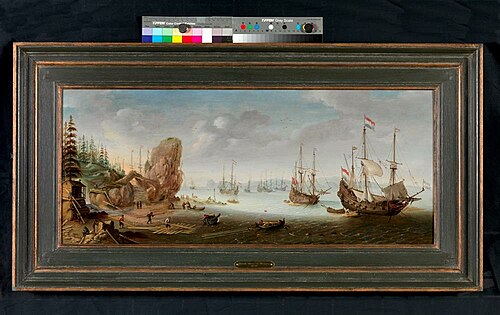 Hout halen in Scandinavië met Nederlandse schepen, 1620, Cornelis Claesz van Wieringen