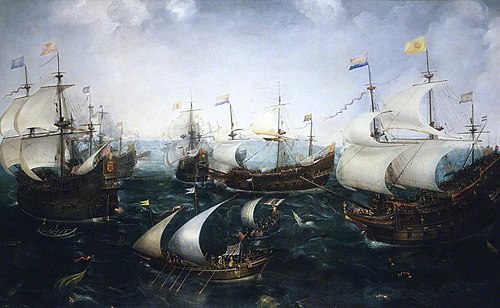 Heemskerk’s Defeat of the Spaniards at Gibraltar, 25 April 1607, 1619, Cornelis Claesz van Wieringen