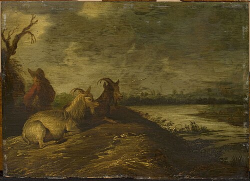 Landscape with goats, , Jacobus Mancadan