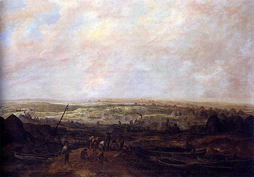 Hoogveenontginning waarschijnlijk in de omgeving van Wildervank, 1650, Jacobus Mancadan