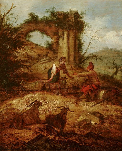 Landscape with Shepherd and Shepherdess, 1650, Jacobus Mancadan