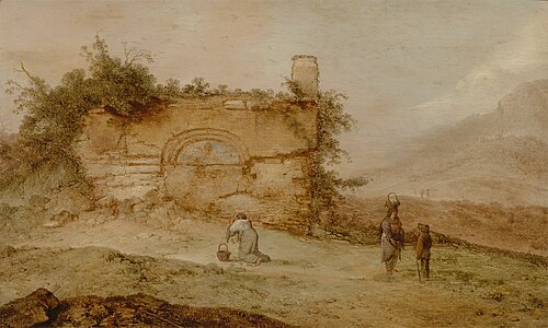 Paysage italien avec ruines, 1650, Jacobus Mancadan