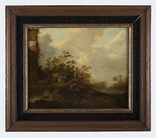 Italiaans berglandschap, 1674, Jacobus Mancadan