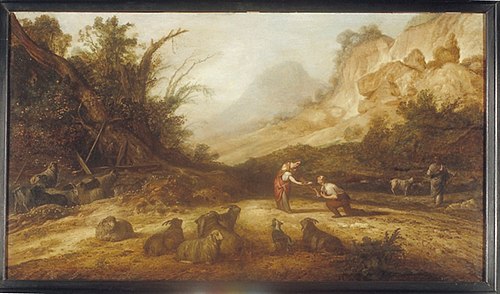 Landscape with Granida and Daiphilo, 1649, Jacobus Mancadan