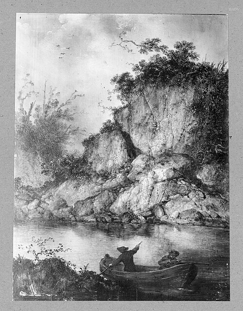 Two Hunters in a Row Boat, 1627, Jacobus Mancadan
