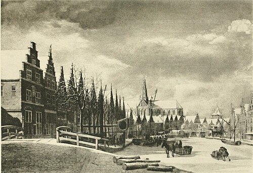 View of Haarlem along the Spaarne, , Gerrit Berckheyde
