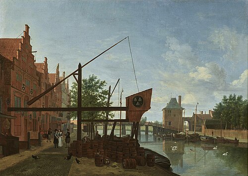 A View of the brewery "De Drie Klaveren" (The Three Clubs") on the River Spaarne, at Haarlem, 1669, Gerrit Berckheyde