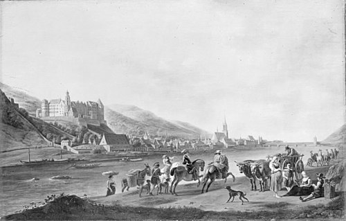 View of Heidelberg, 1673, Gerrit Berckheyde