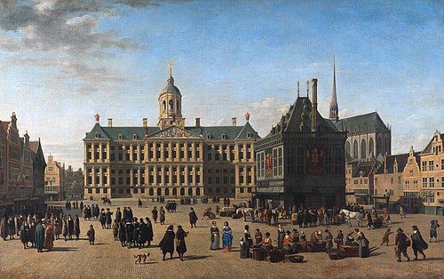 La place du Dam, Amsterdam, 1668, Gerrit Berckheyde