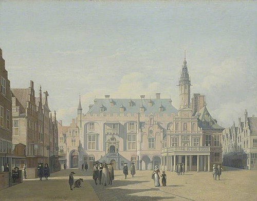The Market Place and Town Hall, Haarlem, 1691, Gerrit Berckheyde