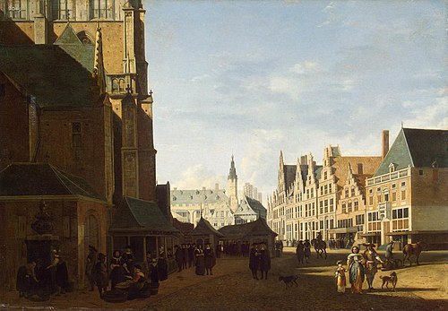 Groote Market in Haarlem, 1673, Gerrit Berckheyde