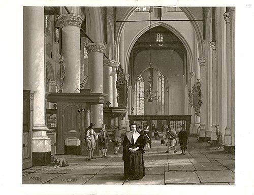 Interior of a church, 1663, Gerrit Berckheyde