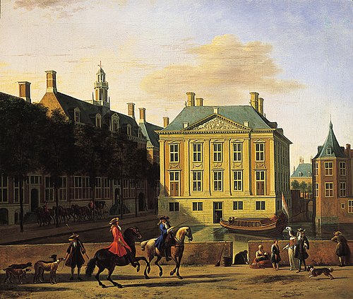 View of the Mauritshuis in the Hague, 1690, Gerrit Berckheyde