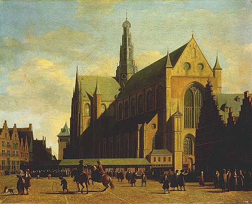 The Grote Markt and St. Bavo's, Haarlem, 1683, Gerrit Berckheyde