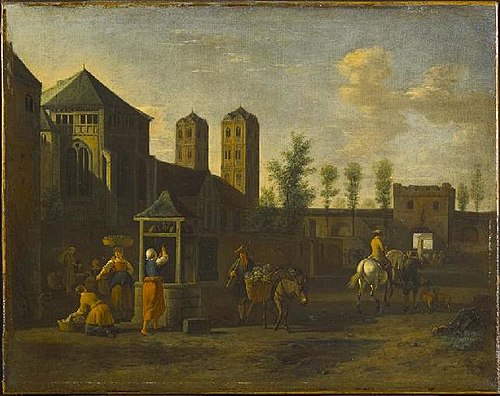 View of the Church of St. Gereon, Cologne, 1685, Gerrit Berckheyde
