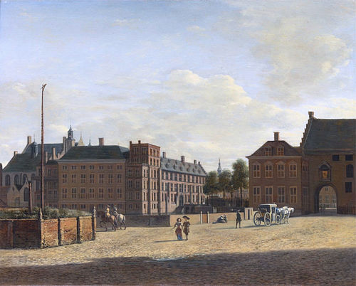 The Plaats with the Binnenhof and the Gevangenpoort, The Hague, 1685, Gerrit Berckheyde