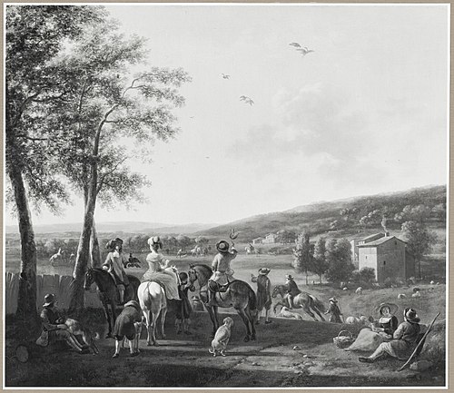 A Hunting Scene, 1680, Gerrit Berckheyde