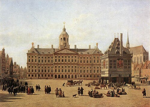 View of the Amsterdam Town Hall, 1668, Gerrit Berckheyde