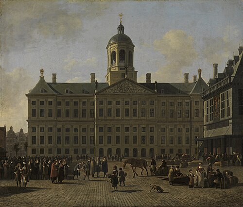 The Amsterdam City Hall on Dam Square, 1689, Gerrit Berckheyde
