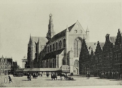 View of Haarlem Bavo Church, 1680, Gerrit Berckheyde