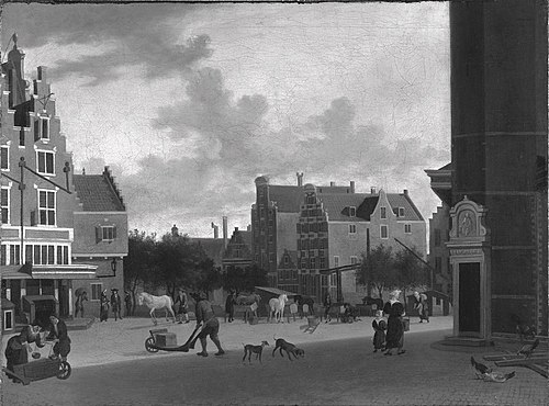 The Nieuwmarkt, Amsterdam, , Job Berckheyde