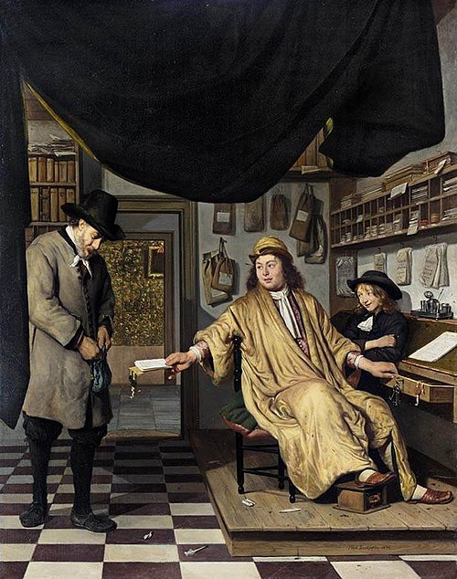 A Notary in His Office, 1672, Job Berckheyde