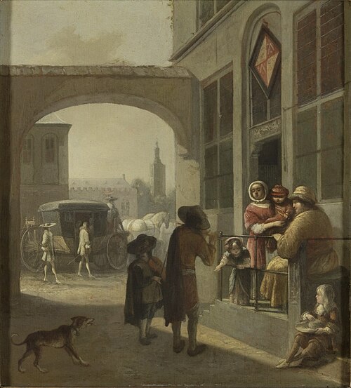 Straattafereel, 1671, Job Berckheyde