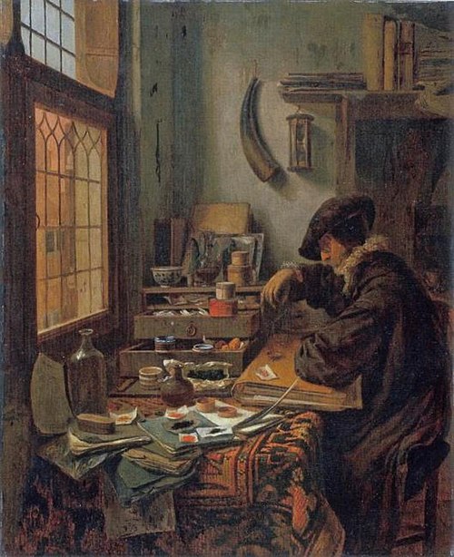 Interior with a pigment dealer, 1650, Job Berckheyde