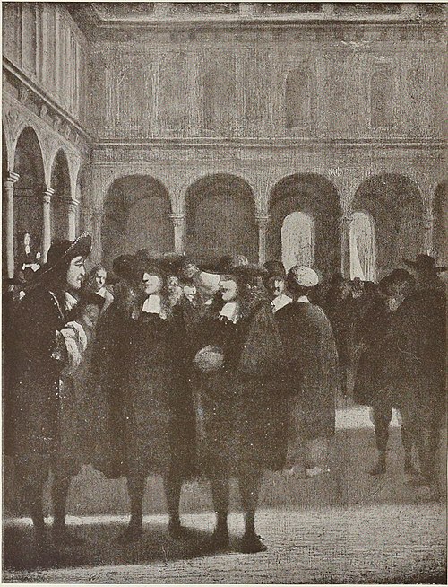 The Old Stock Exchange in Amsterdam, 1680, Job Berckheyde
