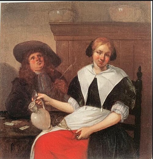 A couple drinking, 1660, Richard Brakenburgh