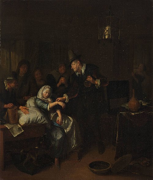 The doctor's visit, 1696, Richard Brakenburgh