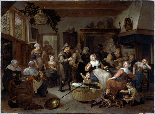 Celebration of a Birth, 1683, Richard Brakenburgh