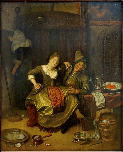 Scène galante, 1699, Richard Brakenburgh