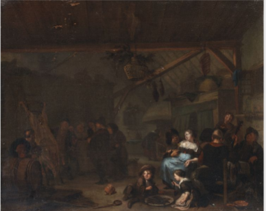 An Interior with Figures, 1689, Richard Brakenburgh