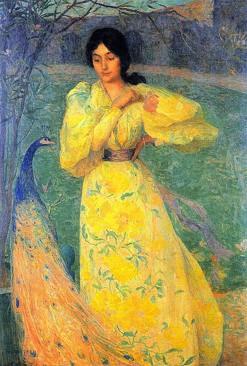 Jeune fille au paon, 1895, Edmond Aman-Jean