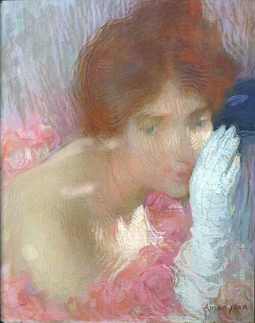 Femme au gant, , Edmond Aman-Jean