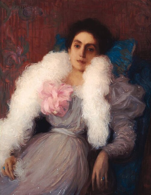 The Feather Boa, 1897, Edmond Aman-Jean