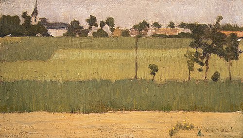 The Outskirts of a Village, 1880, Edmond Aman-Jean