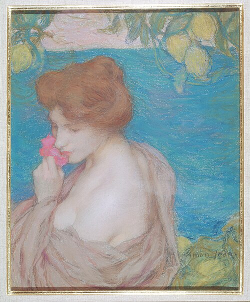 Femme à la fleur, , Edmond Aman-Jean