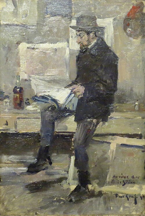 Portrait du peintre Le Sidaner dans son atelier, 1891, Paul Edmund Graf