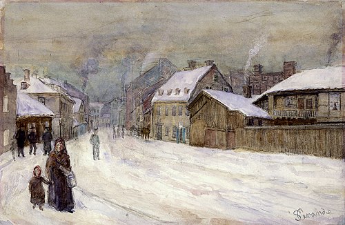 Fra Vognmannsgata, 1900, Severin Grande