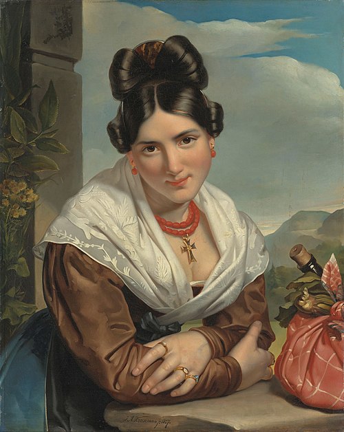 Jeune fille se reposant, 1827, Jan Adam Kruseman