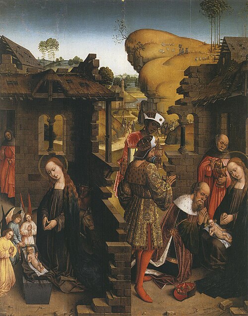 De geboorte en de aanbidding van de Wijzen, 1493, Maître de l'Abbaye d'Affligem