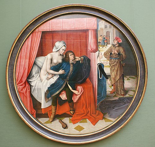 Joseph et la femme de Potiphar, 1500, Maître de l'Abbaye d'Affligem