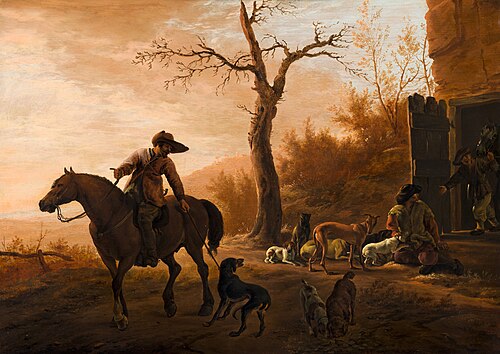 Paysage avec chasseurs, 1640, Pieter van Laer