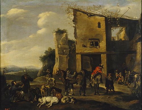 Hunter at Rest, 1634, Pieter van Laer