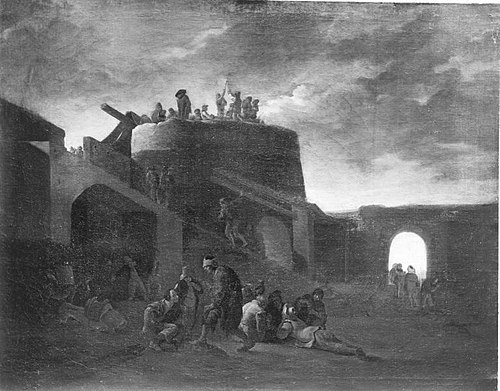 Szene um einen römischen Kalkofen (zugeschrieben), 1620, Pieter van Laer