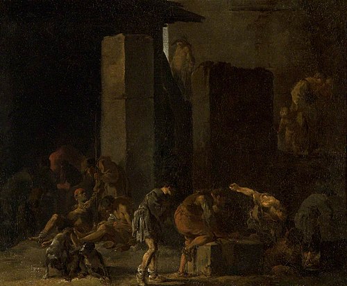 Thieves Gaming, 1621, Pieter van Laer