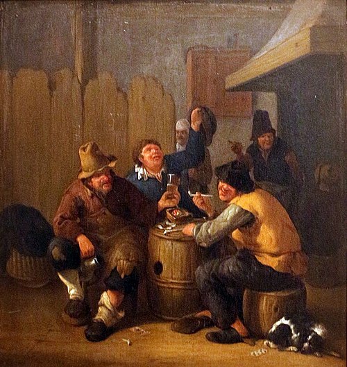 Court of a Tavern, 1700, Pieter van Laer