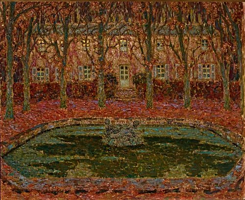 The Garden of the Gerberoy House, 1909, Henri Le Sidaner